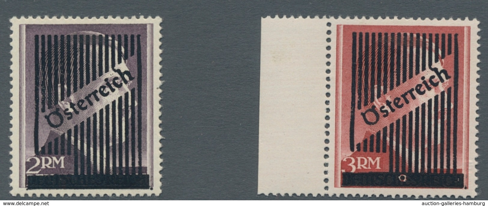 Österreich: 1945, "2 Bis 5 Mk. Aufdruck Mit PLF Langes H Und Zusätzlich Gitterstab Angesetzt", Postf - Covers & Documents