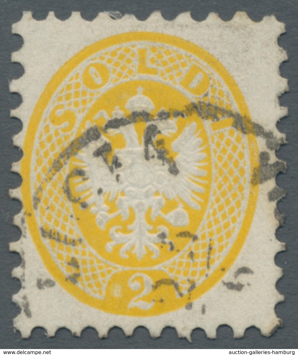 Österreich - Lombardei Und Venetien: 1864, 2 Sld. Mit Stempel (SANTA) LUCIA, 2x 3 Sld + 10 Sld. Auf - Lombardy-Venetia