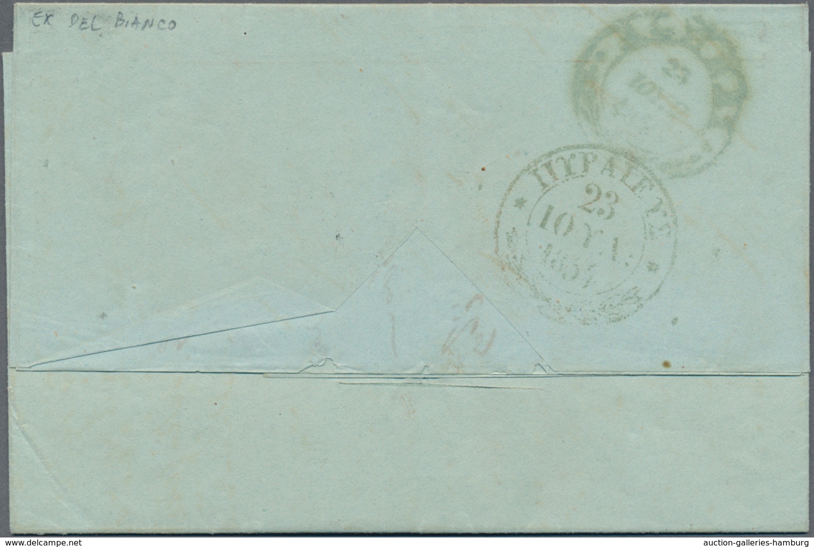 Österreichische Post In Der Levante: 1854 (20 July): Folded Entire Letter To Athens, Greece Bearing - Oriente Austriaco