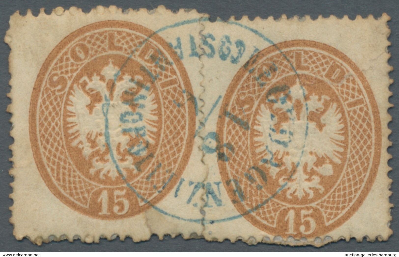 Österreichische Post In Der Levante: 1863-64, VORLÄUFER - Wappenausgaben Von Lombardei-Venetien Mit - Oriente Austriaco