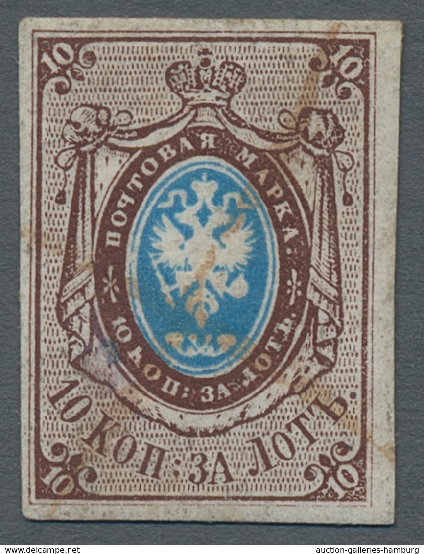 Russland: 1857, "10 Cop. Coat Of Arms", Colour-fresh Value With Full/wide Margins On All Sides And W - Unused Stamps