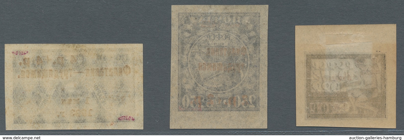 Russland: 1923, "day Of Work", Complete Set With Overprint In Bronze And Mi. 212 Also Golden. Both V - Unused Stamps