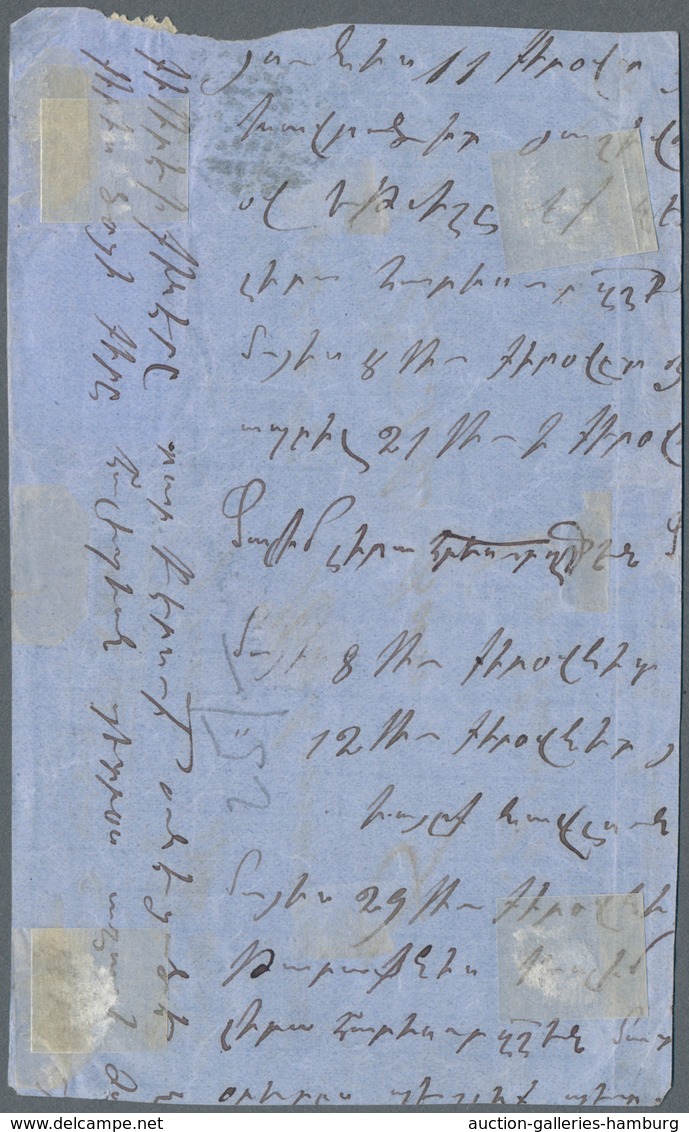 Russische Post In Der Levante - Staatspost: 1868, 1 Kop And 5 Kop Cancelled With Blue Handstamp On L - Levante