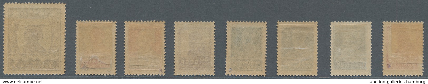 Sowjetunion: 1924, "definitives", mint hinged set or the two maximum values to 3 and 5 rbl. mint nev