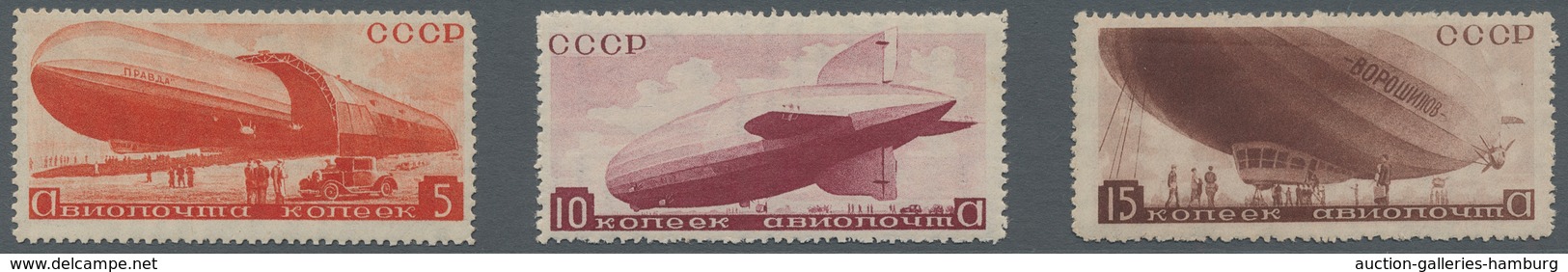 Sowjetunion: 1934, "airships", MNH Set In Perfect Condition, Zagorsky Catalogue No. 376-80, Rbl. 61. - Nuevos