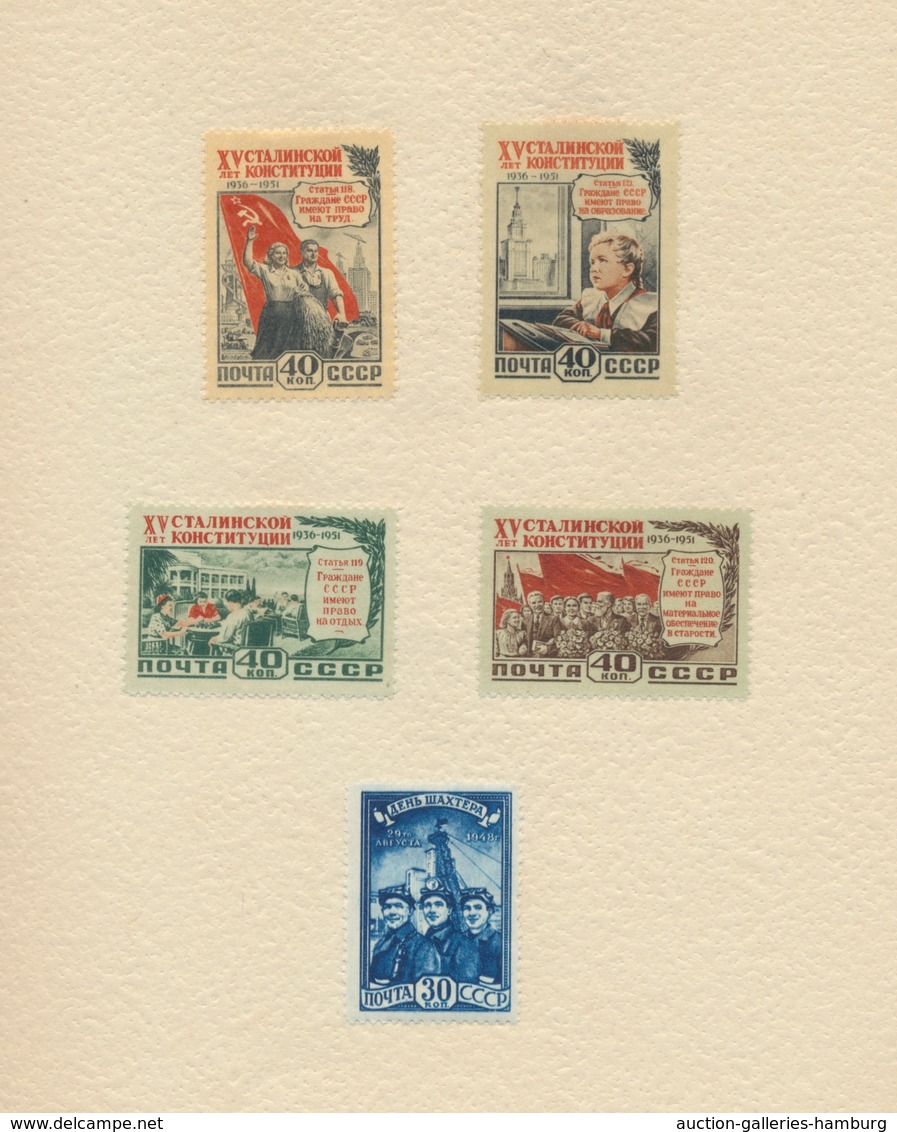 Sowjetunion: 1949-53, Official Gift Booklet Of The Ministry Of Communication With Unused Stamps And - Unused Stamps