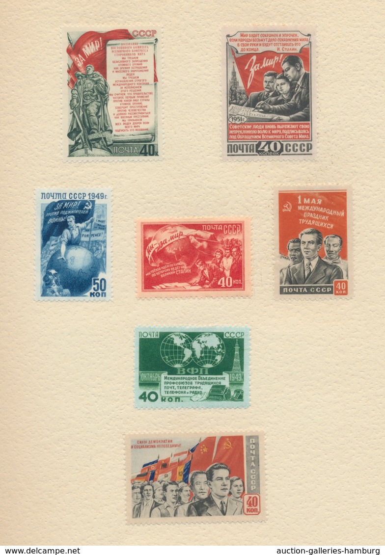 Sowjetunion: 1949-53, Official Gift Booklet Of The Ministry Of Communication With Unused Stamps And - Unused Stamps