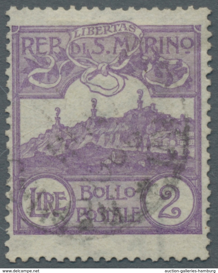 San Marino: 1903, Definitives, Complete Set In Very Fine Quality (40 Cent A Few Wrinkles On Top), Es - Used Stamps