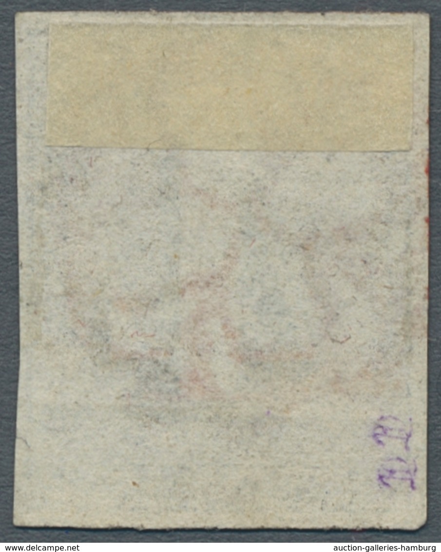 Schweiz - Zürich: 1843, "4 Rp. Linienunterdruck Senkrecht", Farbfrischer Wert Mit Allseits Meist Bre - 1843-1852 Federal & Cantonal Stamps