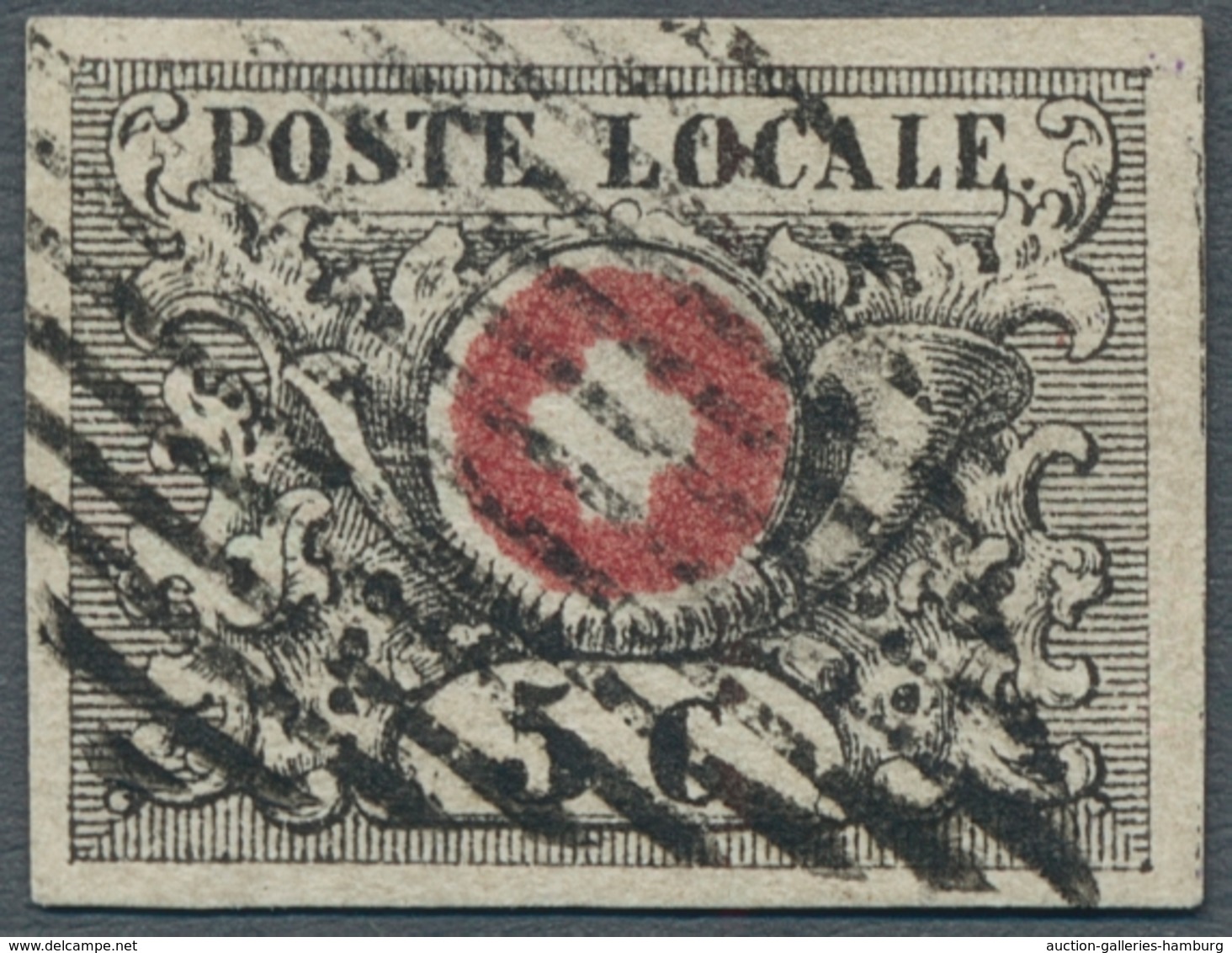Schweiz: 1850, "5 C. Waadt Grauschwarz", Farbfrischer Wert Mit Allseits Breiten Rändern Und Sauberer - Used Stamps