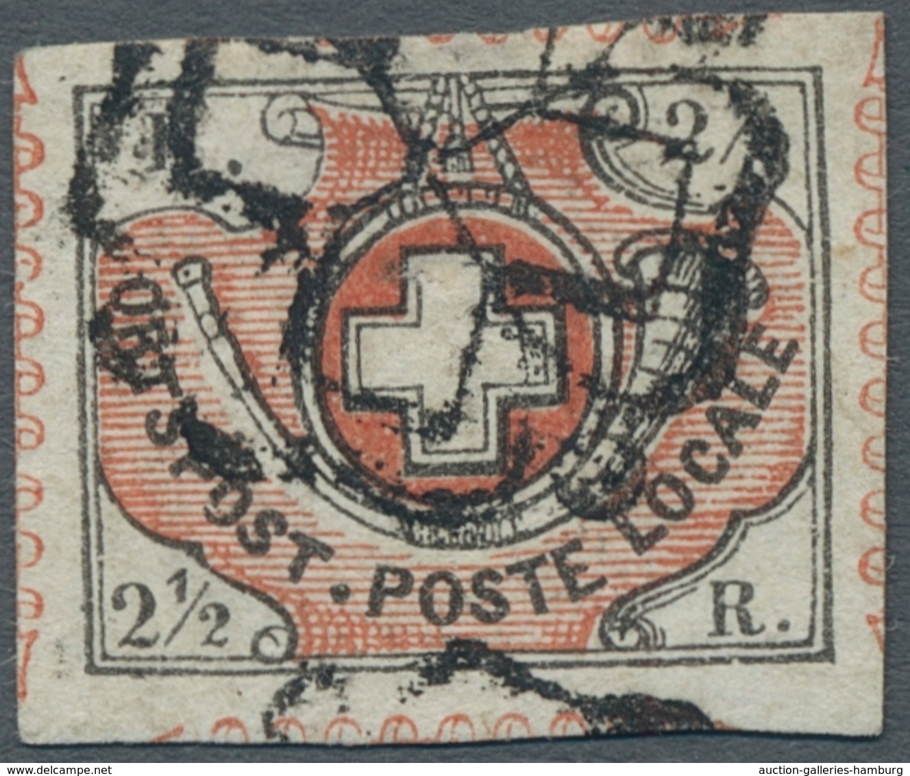 Schweiz: 1850, "Wintherthur", Farbfrischer Wert Mit Allseits Breiten Rändern Und Sauberer Rosette, K - Used Stamps