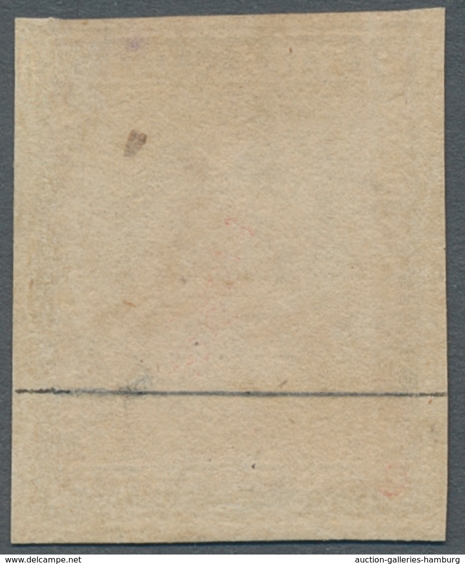 Schweiz: 1855, "1 Fr. Violettgrau, Berner Druck", Farbfrischer Wert Mit Seltener Entwertung Mit Rote - Used Stamps