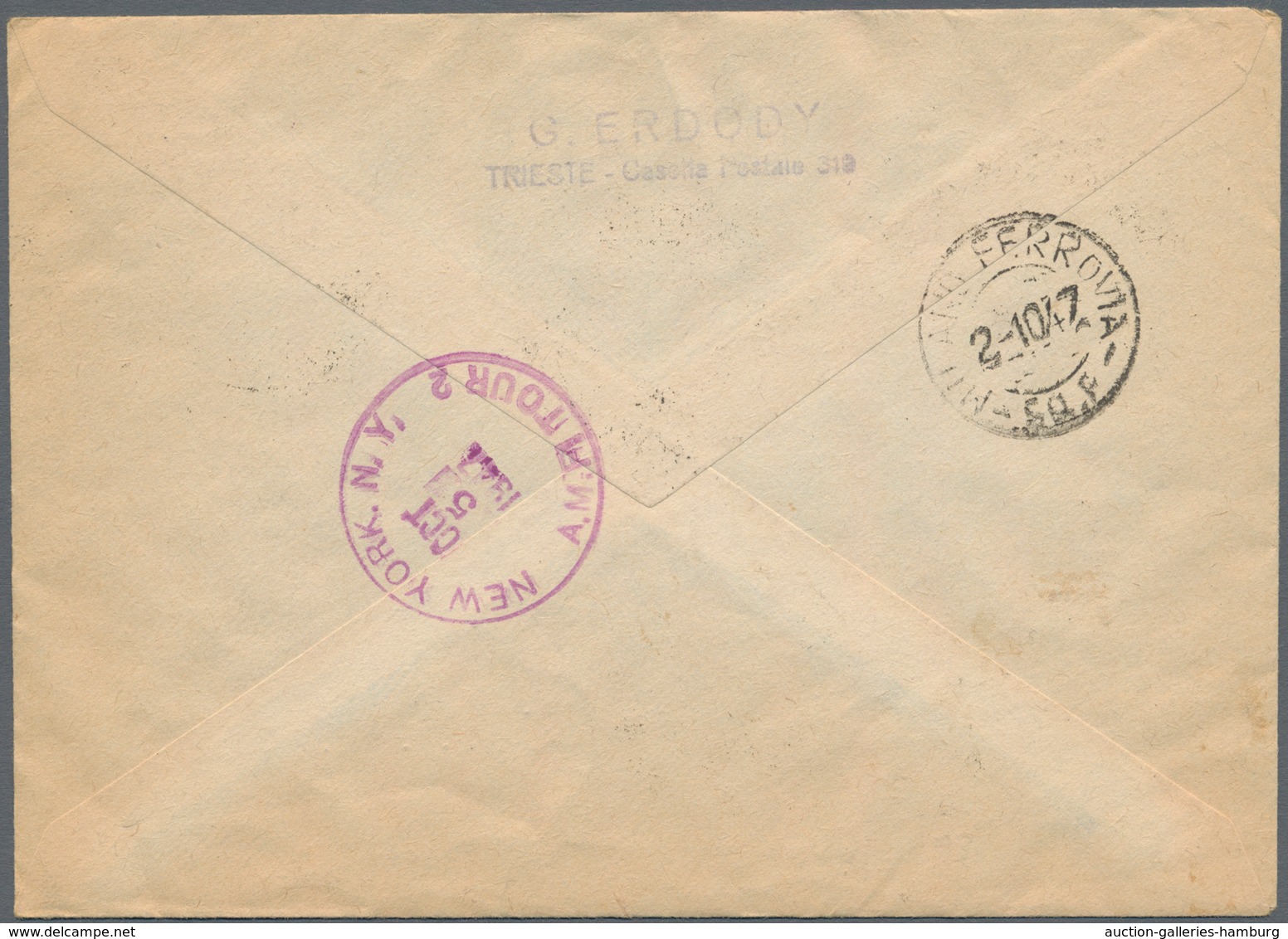 Triest - Zone A: 1947, 25 Cmi, 1 L, 15 L And 100 L Definitives, 1 L, 5 L, 10 L And 25 L Airmail Stam - Marcofilía