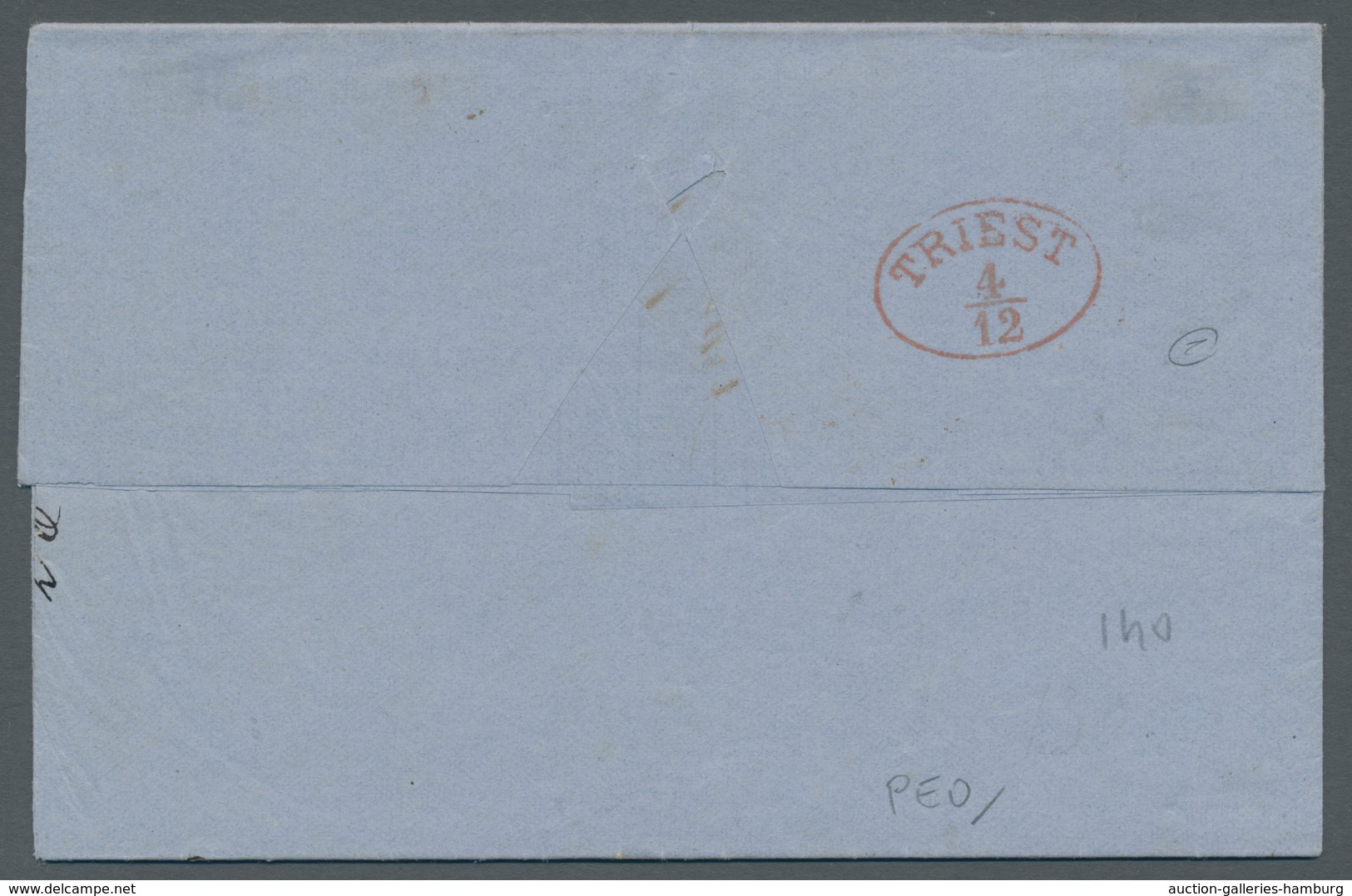 Zypern - Vorläufer: 1868, LIMASSOL, Brief Der Österreichischen Post In Der Levante Mit Stempel Ihrer - Other & Unclassified