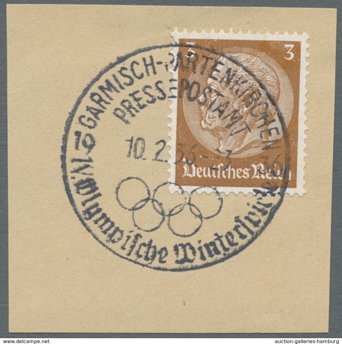 Thematik: Olympische Spiele / Olympic Games: 1936, Vier Frankierte Belege Je Mit SST PRESSEPOSTAMT, - Otros & Sin Clasificación