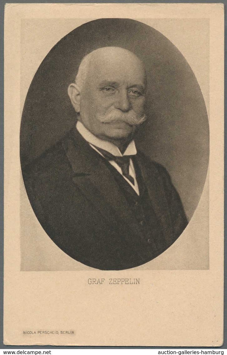 Zeppelinpost Deutschland: 1914-40 (ca.), Sammlung Von 34 Fast Nur Verschiedenen Porträtkarten Des "K - Correo Aéreo & Zeppelin