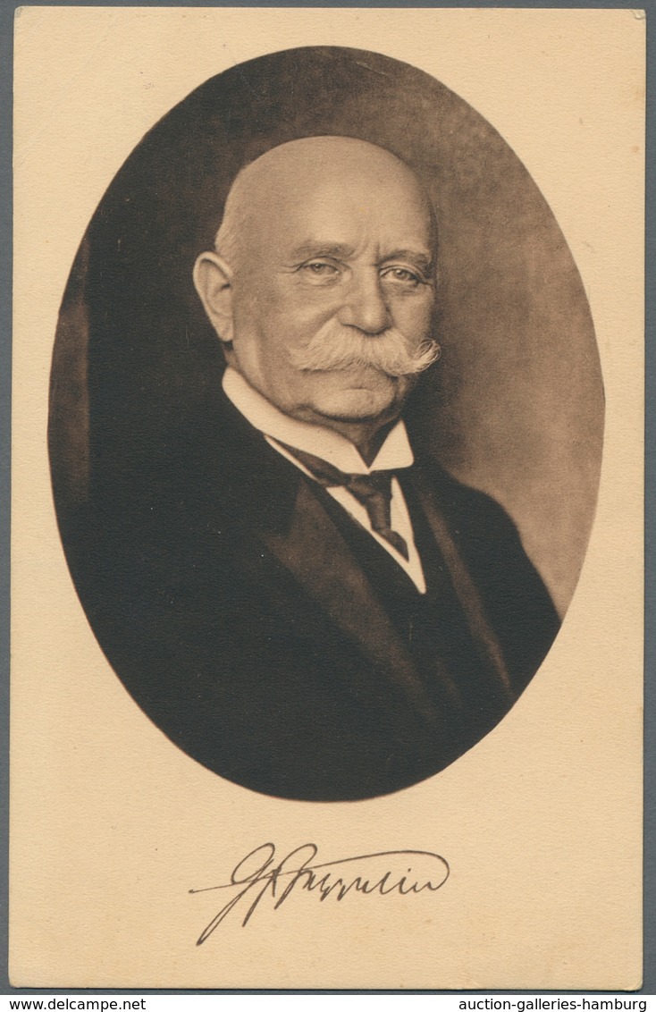 Zeppelinpost Deutschland: 1914-40 (ca.), Sammlung Von 34 Fast Nur Verschiedenen Porträtkarten Des "K - Correo Aéreo & Zeppelin