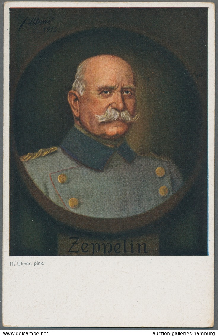 Zeppelinpost Deutschland: 1914-40 (ca.), Sammlung von 34 fast nur verschiedenen Porträtkarten des "K
