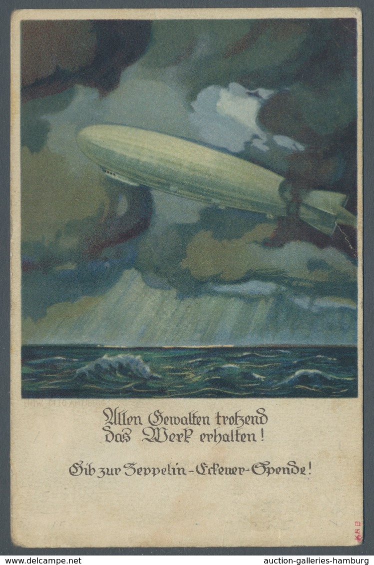 Zeppelinpost Deutschland: 1928 - Amerikafahrt/Abwurf Basel, Offizielle Karte Mit Bestätigungsstempel - Correo Aéreo & Zeppelin