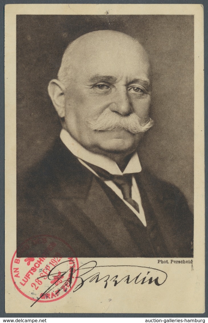 Zeppelinpost Deutschland: 1928 - Fahrt über Dem östl. Teil Süddeutschlands, Offizielle Karte Mit Dre - Airmail & Zeppelin