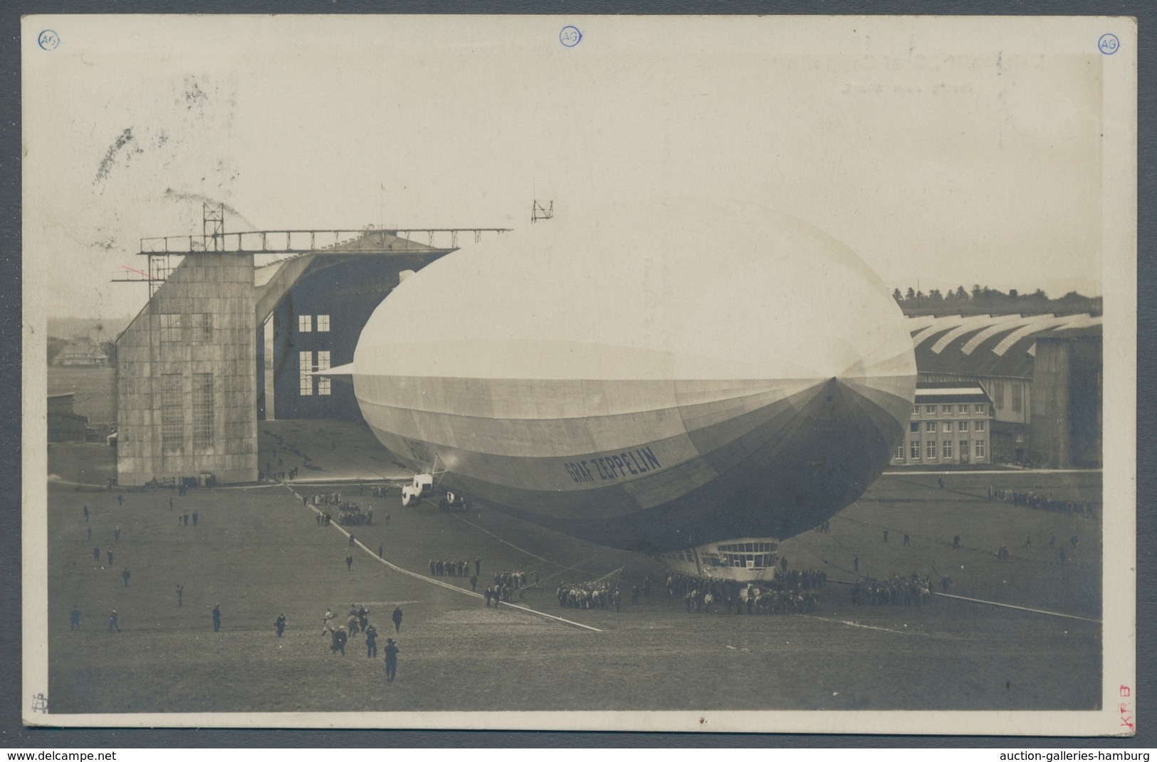 Zeppelinpost Deutschland: 1929 - Werkstättenfahrt/Abwurf Meckenbeuren, Foto-AK Mit Bestätigungsstemp - Correo Aéreo & Zeppelin