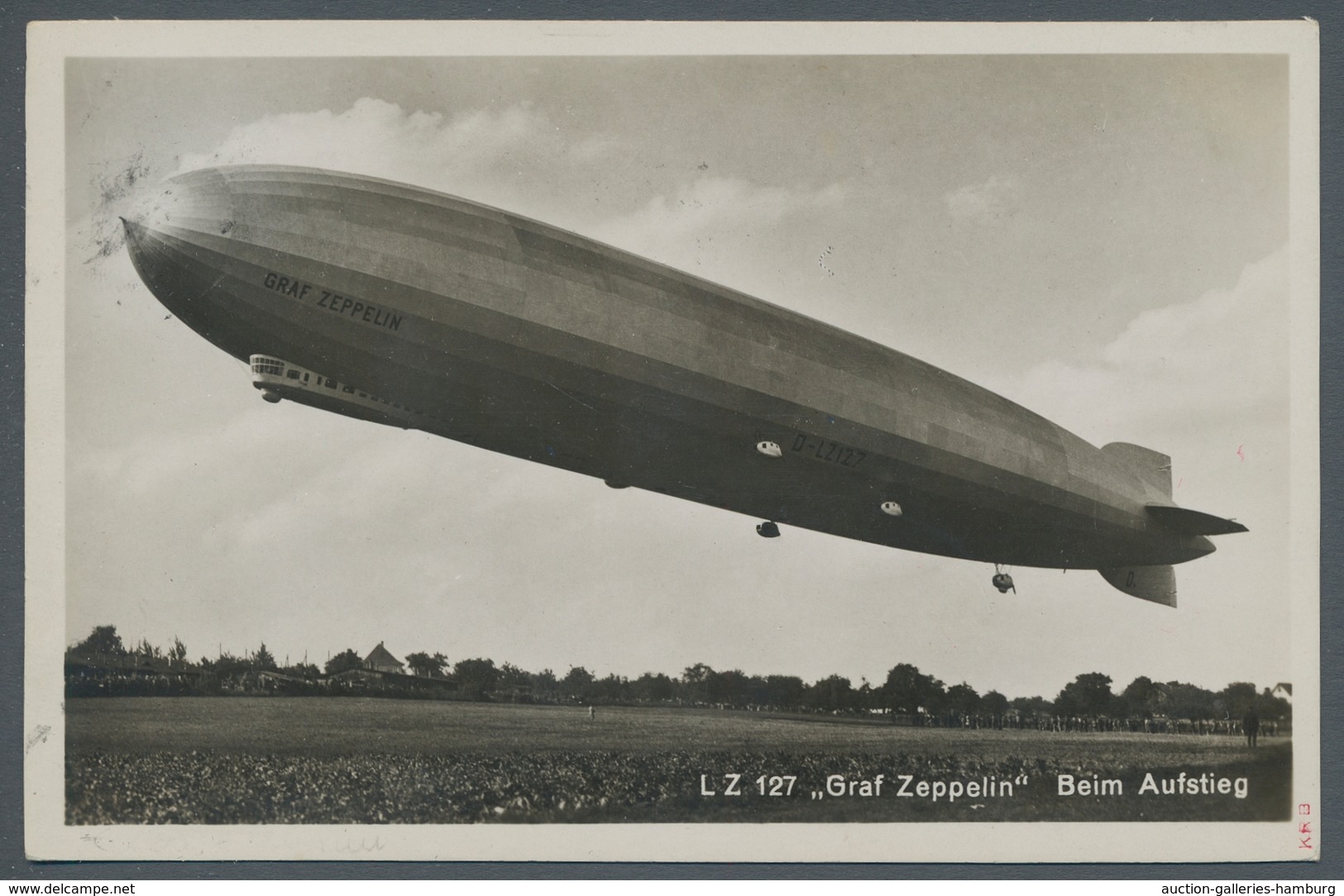 Zeppelinpost Deutschland: 1929 - Fahrt In Das Besetzte Gebiet/Abwurf Pforzheim, Foto-AK Mit Bestätig - Correo Aéreo & Zeppelin