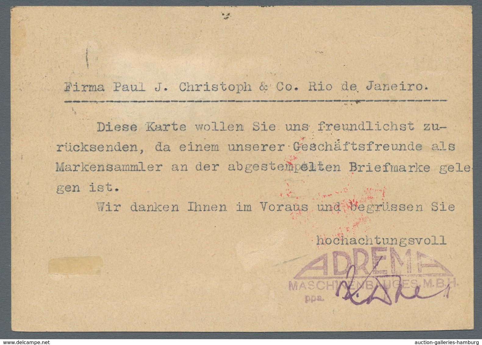 Zeppelinpost Deutschland: 1930, Südamerikafahrt, Ganzsachenpostkarte Mit 439 Als Zusatzfrankatur, He - Airmail & Zeppelin