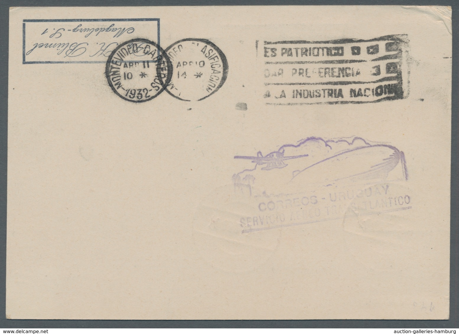 Zeppelinpost Deutschland: 1932, traumhaftes Ensemble Karten, alle gleich mit 1,65 RM frankiert. u.a.