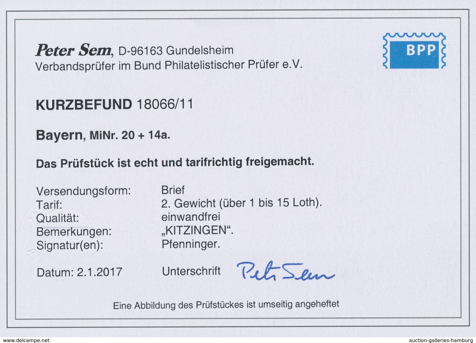 Bayern - Marken Und Briefe: 1868, "6 Kr. Ockerbraun" Mit 1 Kr. Grün Als Portorichtige MiF Auf Faltbr - Otros & Sin Clasificación