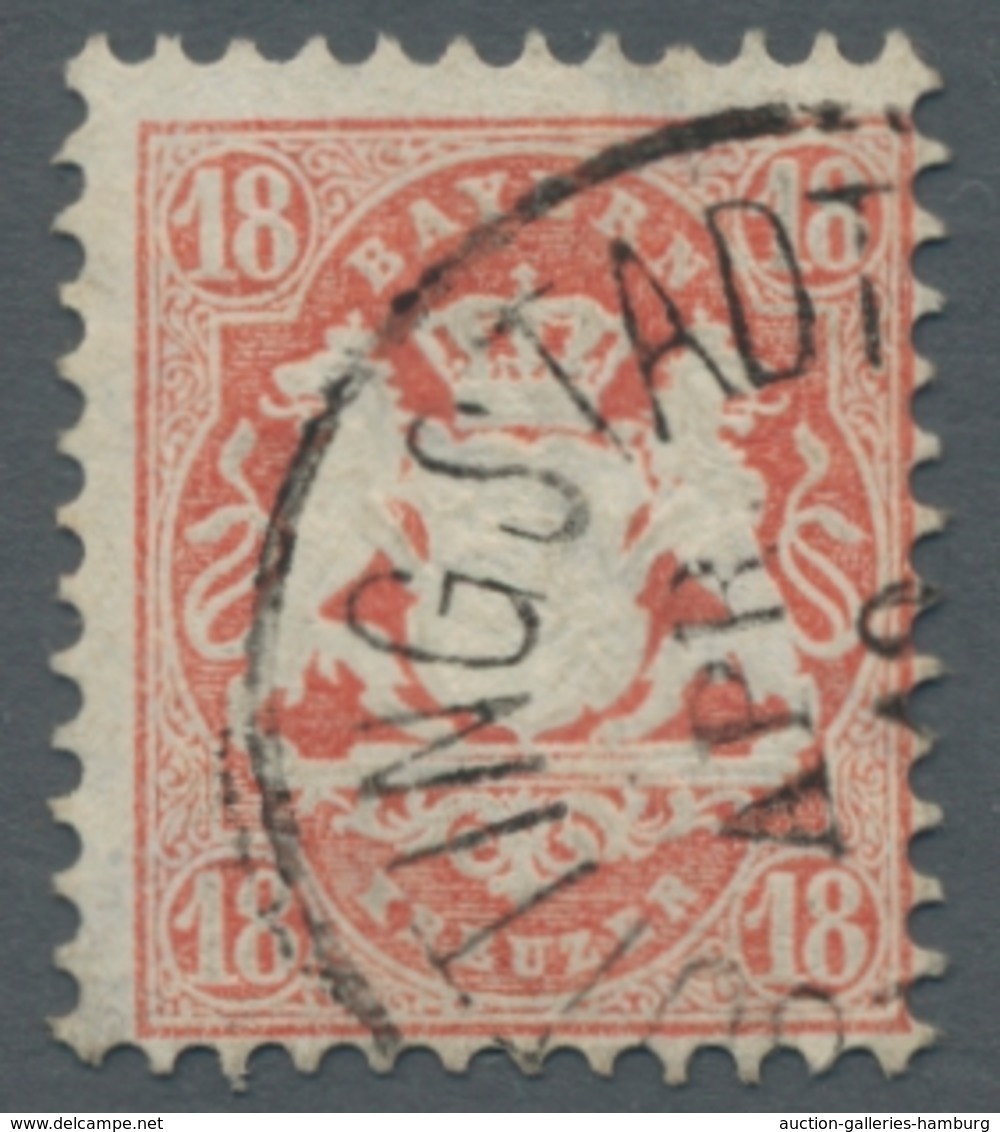 Bayern - Marken Und Briefe: 1870, 18 Kr. Zinnober, Tadellos Farbfrisch U. Gestempelt In Der "b" Farb - Otros & Sin Clasificación