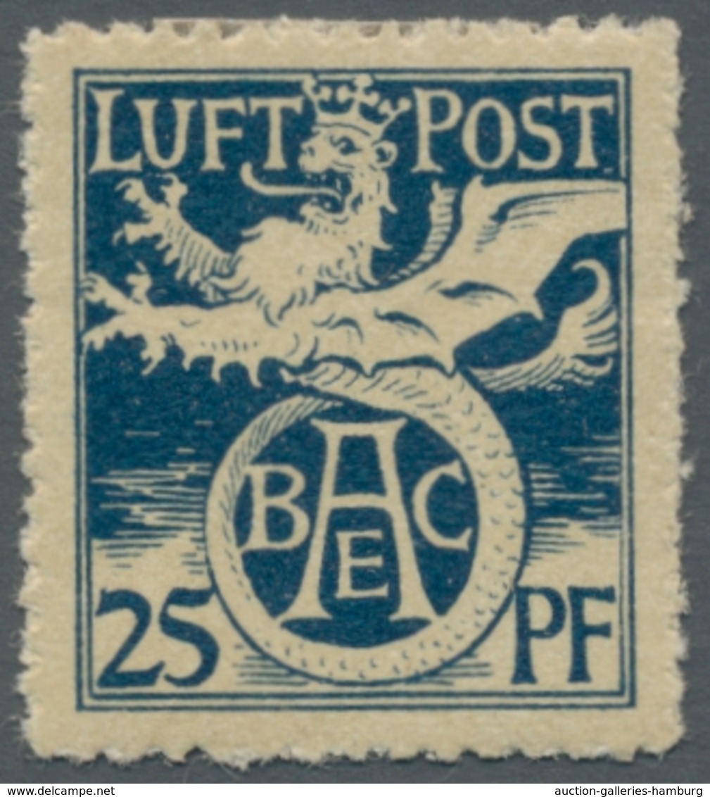 Bayern - Marken Und Briefe: 1912, Flugpostmarke, 25 Pf. Preußischblau, Ungebrauchtes Prachtstück. Mi - Otros & Sin Clasificación