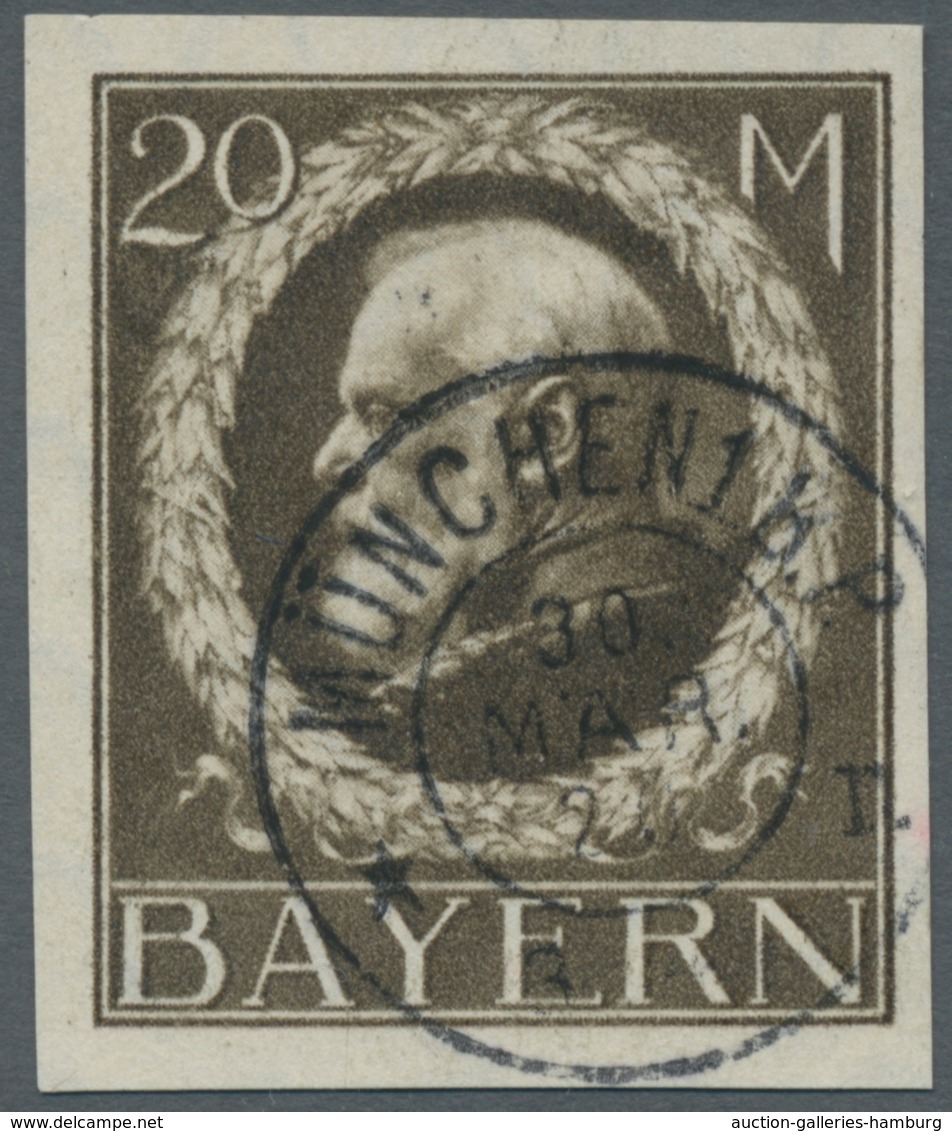 Bayern - Marken Und Briefe: 1920, König Ludwig, Kplt. Satz Geschnitten, Jeder Wert Sehr Sauber Geste - Other & Unclassified