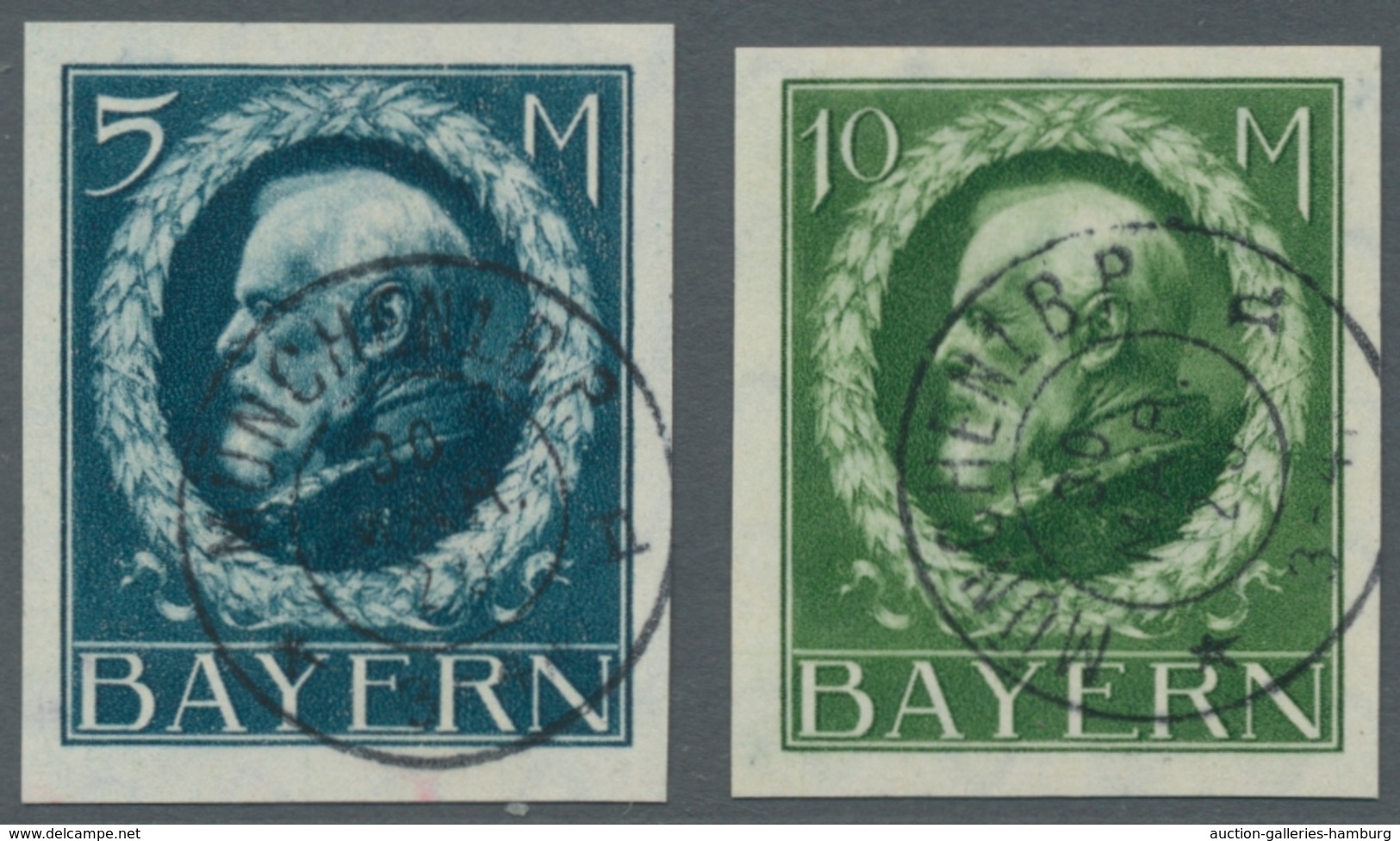 Bayern - Marken Und Briefe: 1920, König Ludwig, Kplt. Satz Geschnitten, Jeder Wert Sehr Sauber Geste - Otros & Sin Clasificación