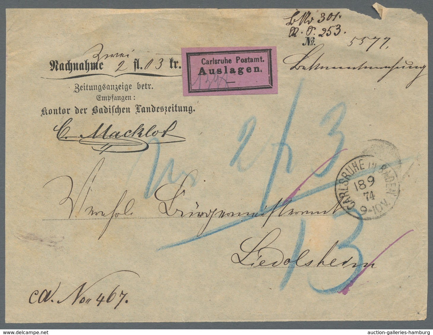 Bayern - Ganzsachen: 1872 Posten von 31 Briefen, Karten, Ganzsachen verschiedener Gebiete (Bayern, P