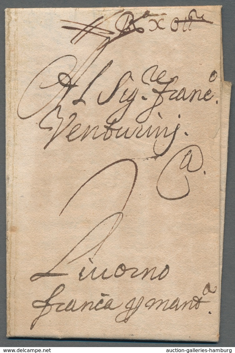 Hamburg - Frühe Post: 1672, Früher Faltbrief Geschrieben In Hamburg 24. Juli 1672 Nach Livorno In Gu - Hamburg