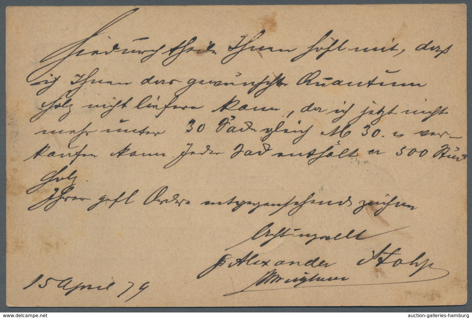 Hamburg - Stempel: 1871-79, Drei Belege Mit Aufgabe- Bzw. Ankunfsstempel Ra3 Von Eimsbüttel, Pöseldo - Hambourg