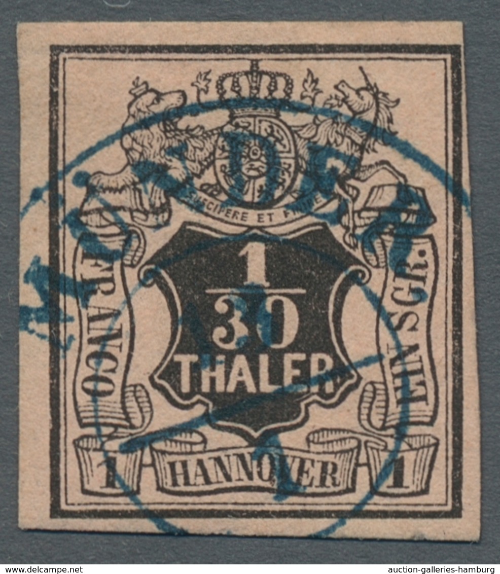 Hannover - Marken Und Briefe: 1851, "Wappenausgabe", Besonders Edle Partie Von Sechs Farbfrischen, V - Hanovre