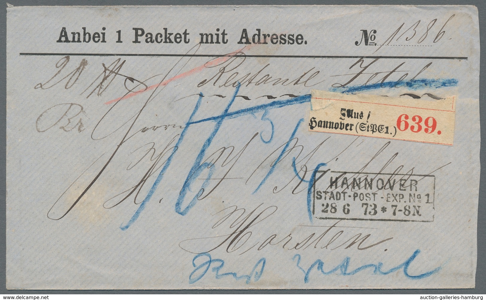 Hannover - Marken und Briefe: 1864, 15 Briefe und Ganzsachen, dabei dreimal Nachverwendung auf Preus