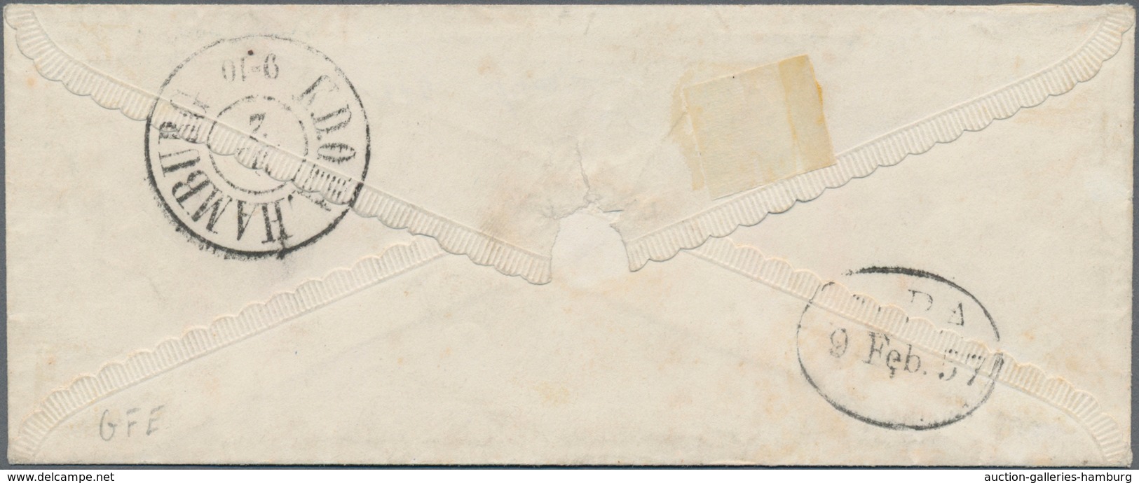 Oldenburg - Marken Und Briefe: 1852 1/15 Th Farbfrisch, Vollrandig, Type II EF Auf Prägezierbrief , - Oldenbourg