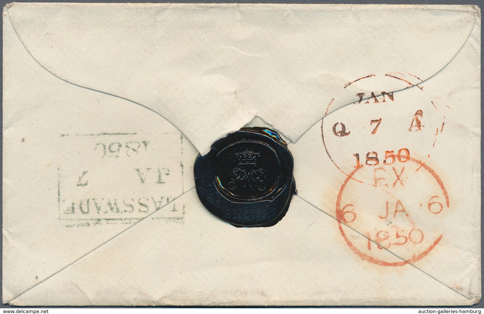 Preußen - Stempel: 1848/1850, 2 Kleine Briefe Nach Edinburgh Mit Stempel "BERLIN MAGDEB. BAHNH. EXP. - Other & Unclassified