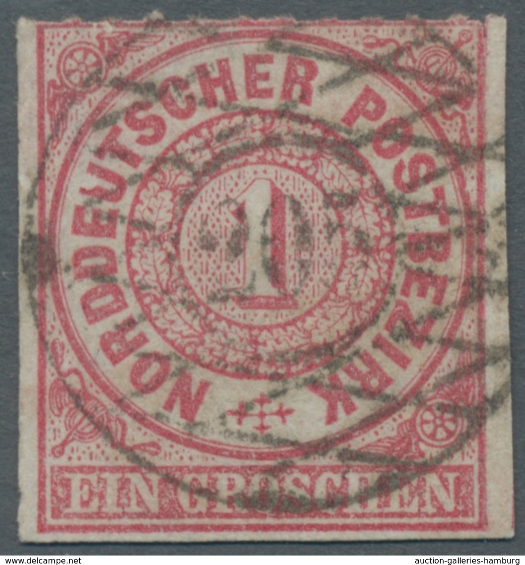 Sachsen - Nachverwendete Stempel: 1868, Lot NDP-Marken, Alle Mit Sachsen Nachverwendeten Nummern-Stp - Saxe