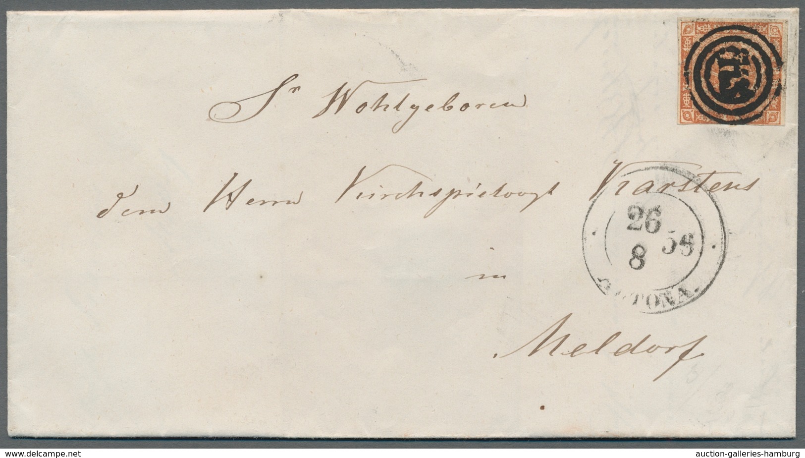 Schleswig-Holstein - Marken Und Briefe: 1850-1862 Ca., 9 Briefe Ab Dänemark Nr. 1, Plus Eine Lose Ma - Otros & Sin Clasificación