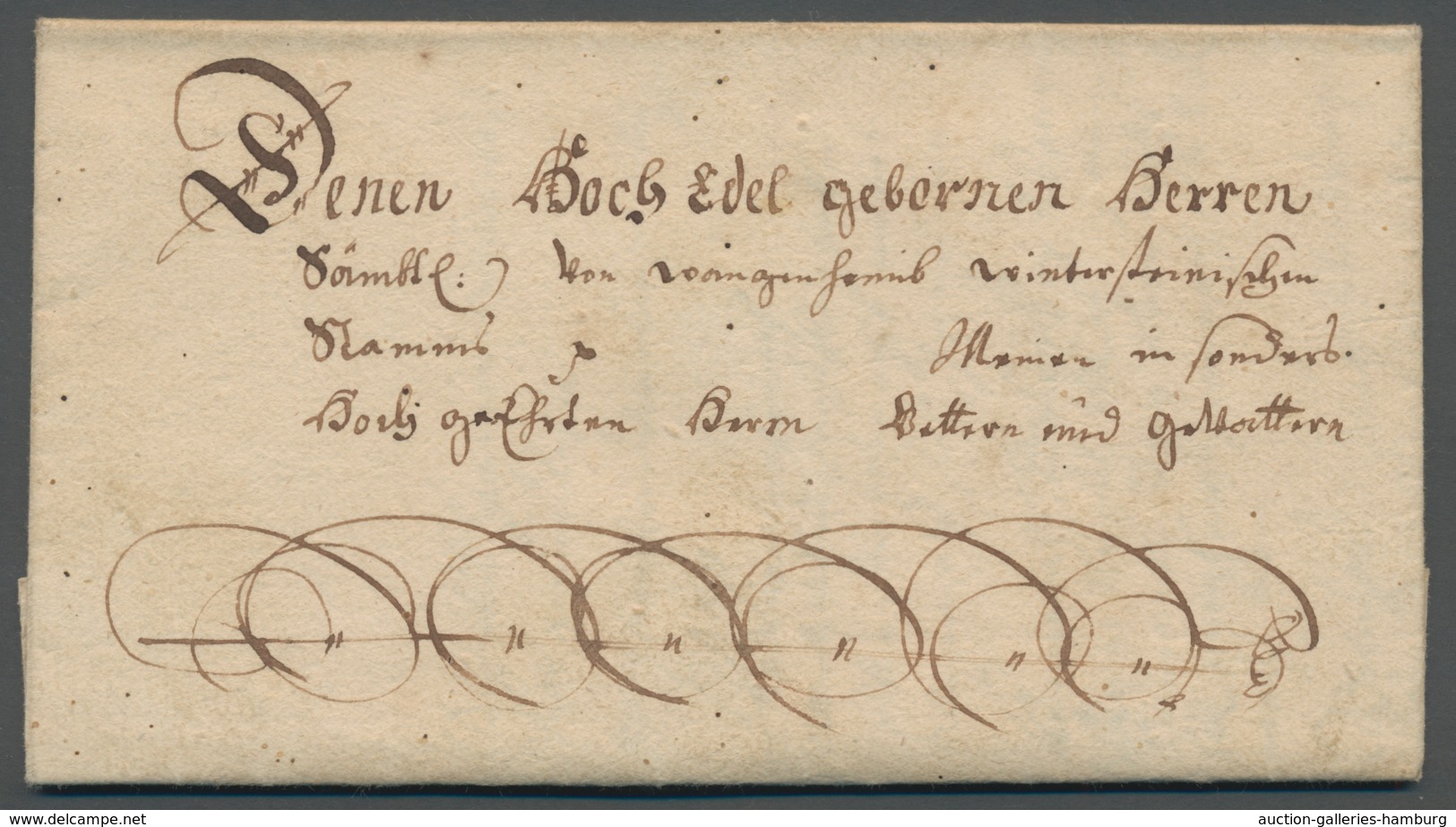 Thurn & Taxis - Vorphilatelie: 1684, Brief Aus Wangenheim (bei Gotha) Nach Sondershausen; In Diesem - Prefilatelia