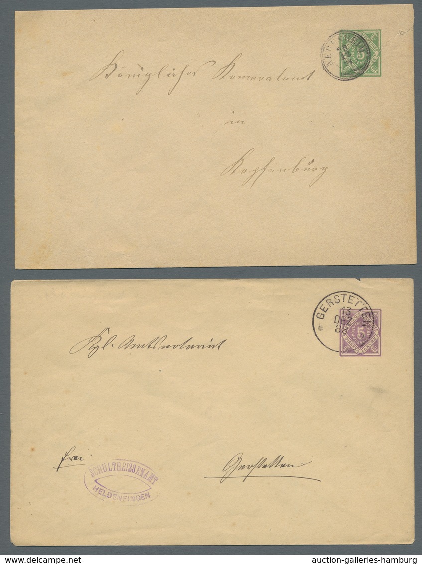 Württemberg - Marken Und Briefe: 1851, 31 Briefe, Ganzsachen, "Gruß Aus Ulm" Karte, Dabei Einschreib - Altri & Non Classificati