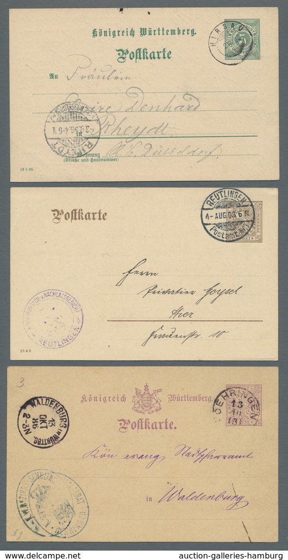 Württemberg - Marken und Briefe: 1851, 31 Briefe, Ganzsachen, "Gruß aus Ulm" Karte, dabei Einschreib