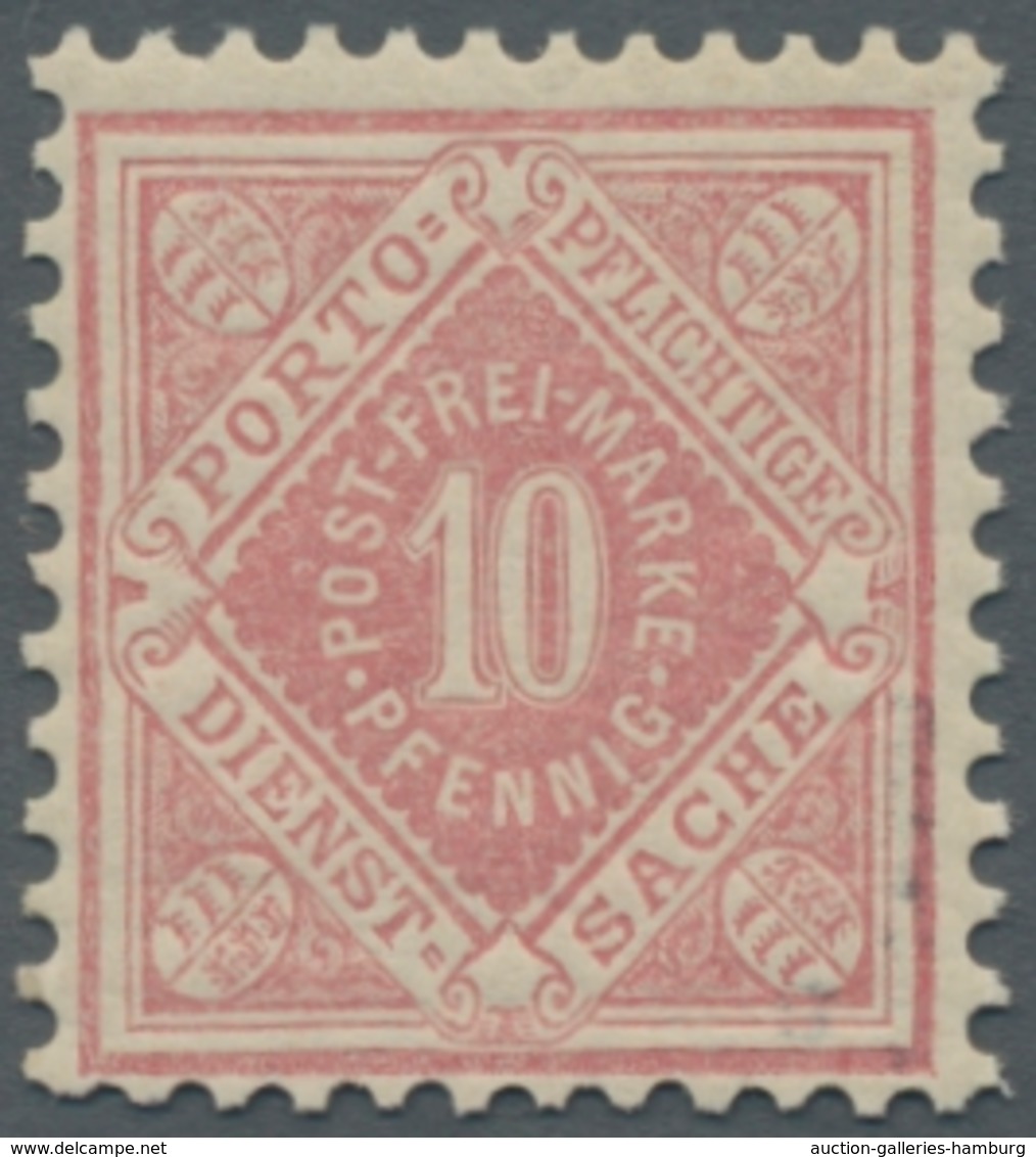 Württemberg - Marken Und Briefe: 1875, 10 Pf. Mittellilarot, Farbfrisch, Postfrisches Einwandfreies - Otros & Sin Clasificación
