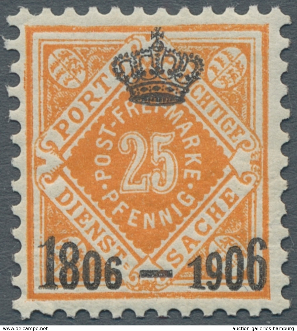 Württemberg - Marken Und Briefe: 1906, "100 Jahre Königreich", Postfrischer Satz In Tadelloser Erhal - Otros & Sin Clasificación