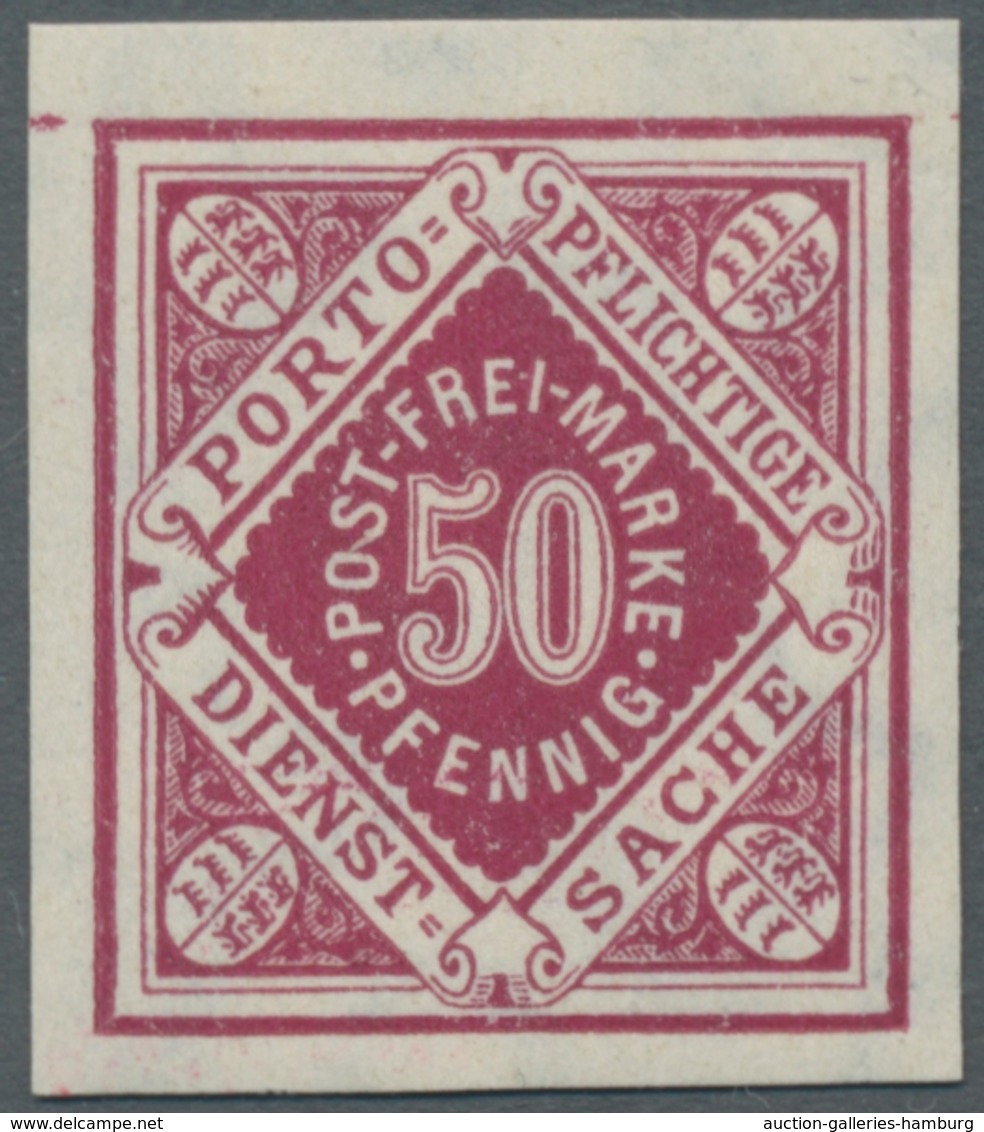 Württemberg - Marken Und Briefe: 1906, 2 Pf.- 50Pf. Kompletter Satz Postfrisch U. Farbfrisch, Als Un - Otros & Sin Clasificación