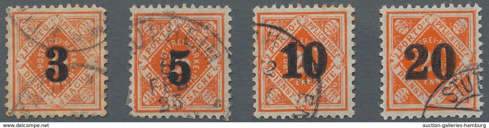 Württemberg - Marken Und Briefe: 1923, 50 A. 25 Pf. Orange, Rentenpfennig, Sauber Gestempelt Tiefstg - Altri & Non Classificati