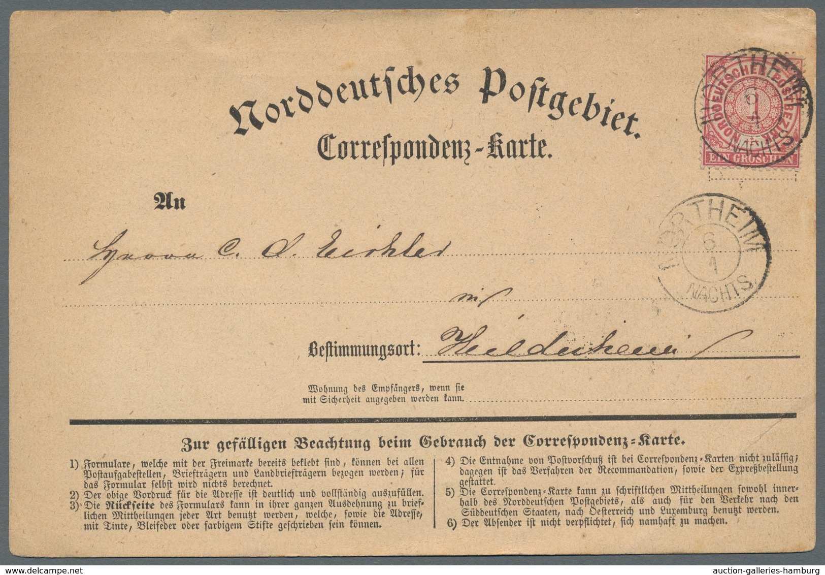 Norddeutscher Bund - Marken und Briefe: 1868, 18 Briefe mit besseren Stempeln wie NORDERNEY, Hufeise